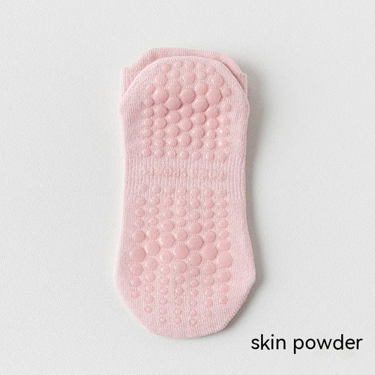 GLOWLATES Chaussettes de Pilates en Coton à Maintien Sécurisé